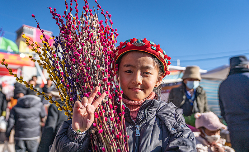 西藏日喀则：年货市场年味浓