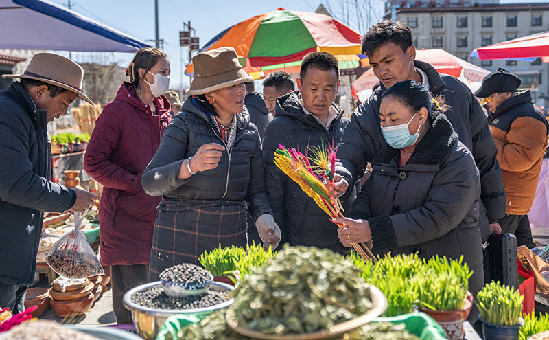 西藏日喀则：年货市场年味浓