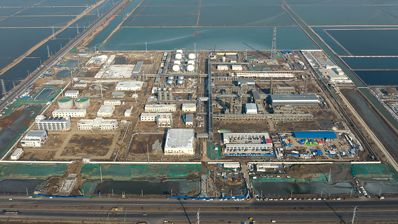 渤海油田滨州天然气处理终端工程建设忙