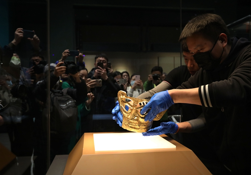 三星堆“国宝”在沪开箱 将亮相上博东馆开幕大展