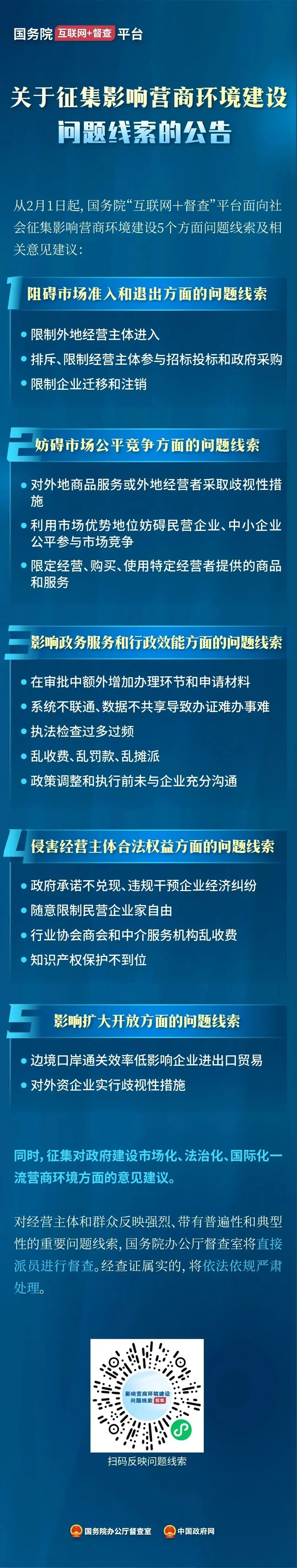 公开征集5方面问题线索！