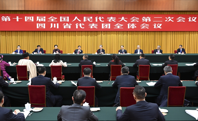 赵乐际在参加四川代表团审议时强调：结合实际认真贯彻落实党中央决策部署 扎实推进中国式现代化四川实践