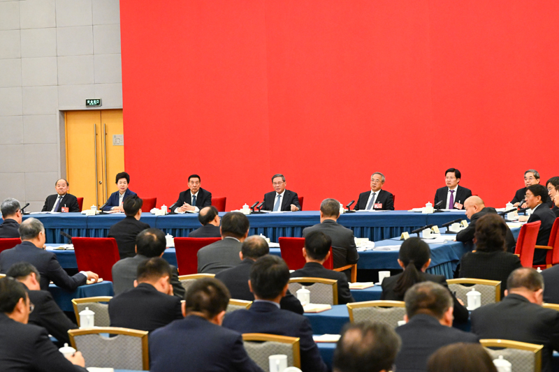 李强赵乐际王沪宁蔡奇丁薛祥李希分别参加全国两会一些团组审议和讨论