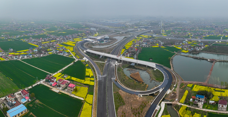 沪陕高速公路平潮至广陵段扩建工程有序推进