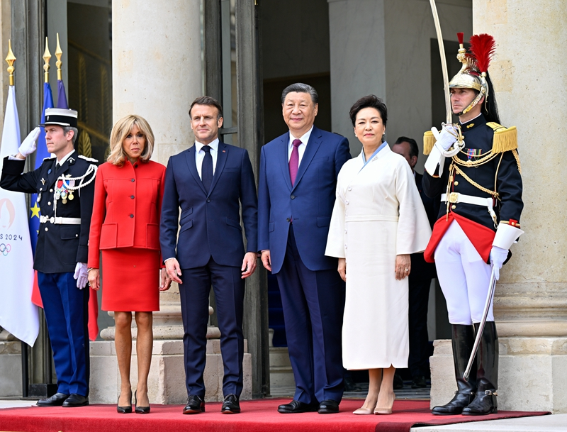 巴黎5月6日习近平同法国总统马克龙举行会谈