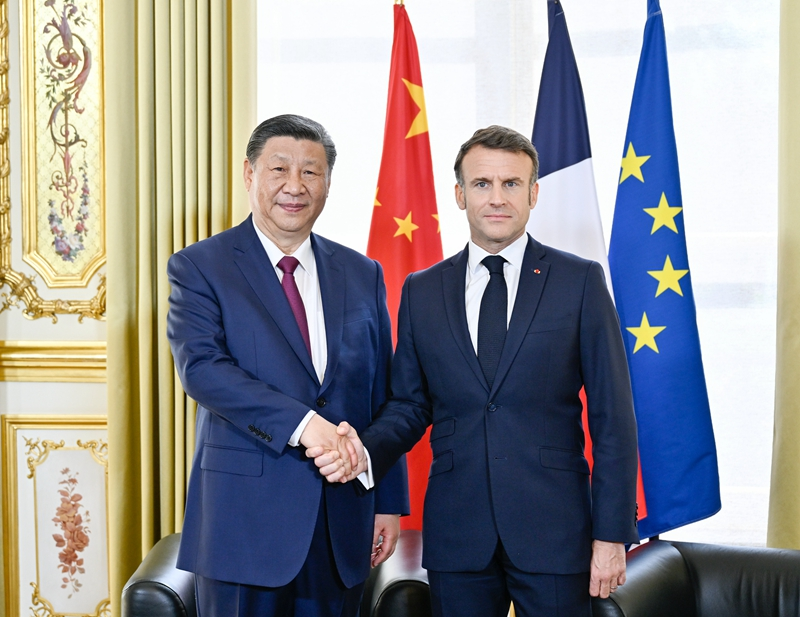 巴黎5月6日习近平同法国总统马克龙举行会谈