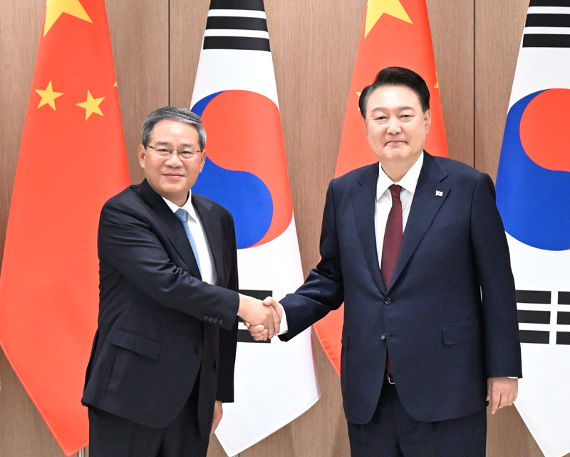 首尔5月26日电，李强会见韩国总统尹锡悦